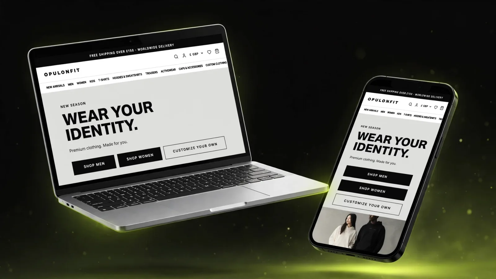 Opulonfit — e-commerce project by SolidAtoms